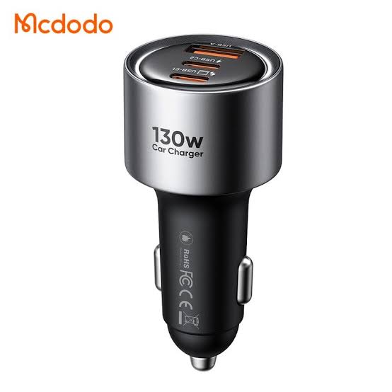 شارژر فندکی ۱۳۰ وات ۳ پورت فلزی مک‌دودو مدل cc-3190