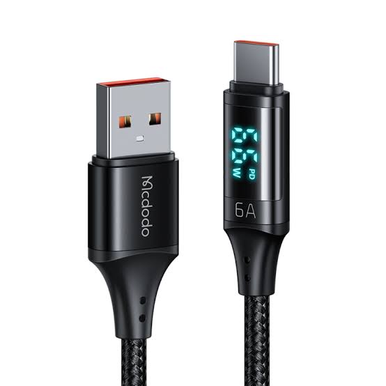 کابل شارژ USB به تایپ‌سی نمایشگردار کنفی ۱.۲ متری مک‌دودو مدل ca-۱۰۸۰