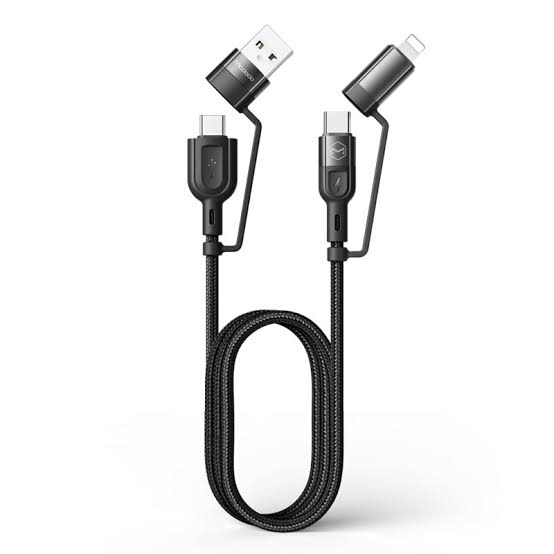 کابل شارژ USB و تایپ‌سی به لایتنینگ و تایپ‌سی چندکاره کنفی مک‌دودو مدل ca-۸۰۷۰