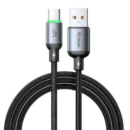 کابل شارژ USB به تایپ‌سی LED دار کنفی سر فلزی مک‌دودو مدل ca-۶۴۶۲ و ca-6461