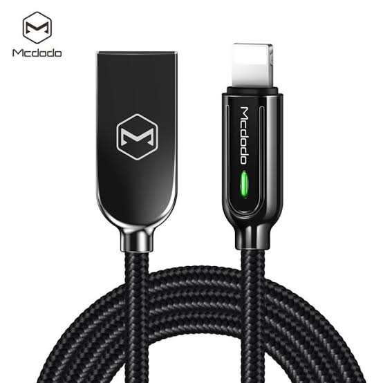 کابل شارژ USB به لایتنینگ قطع‌کن خودکار LED دار کنفی ۱.۲ متری مک‌دودو مدل ca-۵۲۶۱